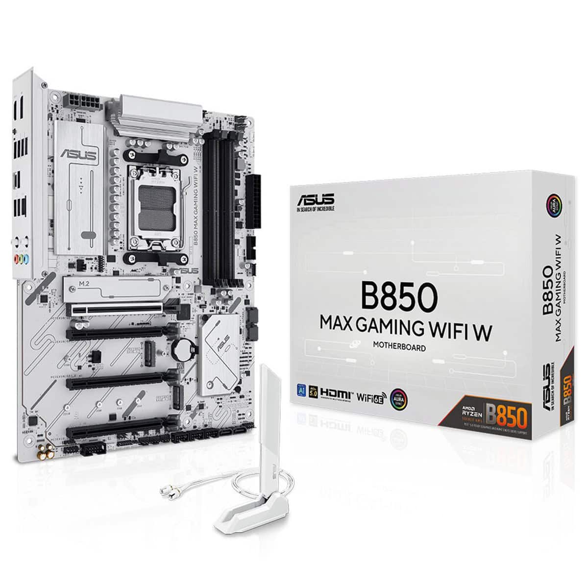 ASUS B850 MAX GAMING WIFI W 8000MHz (OC) DDR5 Soket AM5 M.2 HDMI DP ATX Anakart